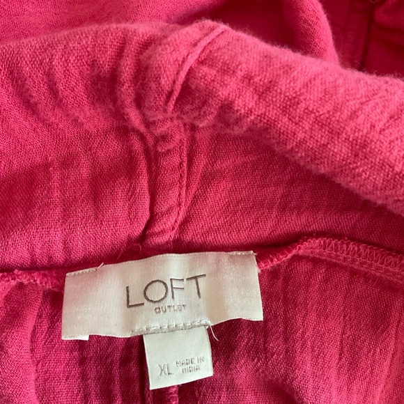 LOFT Pink Hoodie Sweatshirt - Picture 3 of 6
